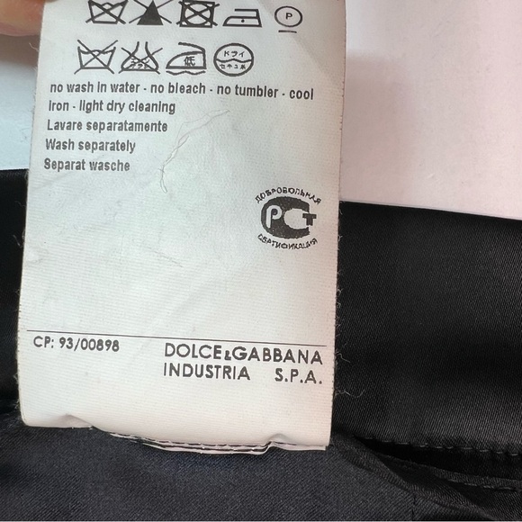 Dolce and Gabbana D&G Black Satin Pencil Skirt Size 46 - Picture 11 of 16